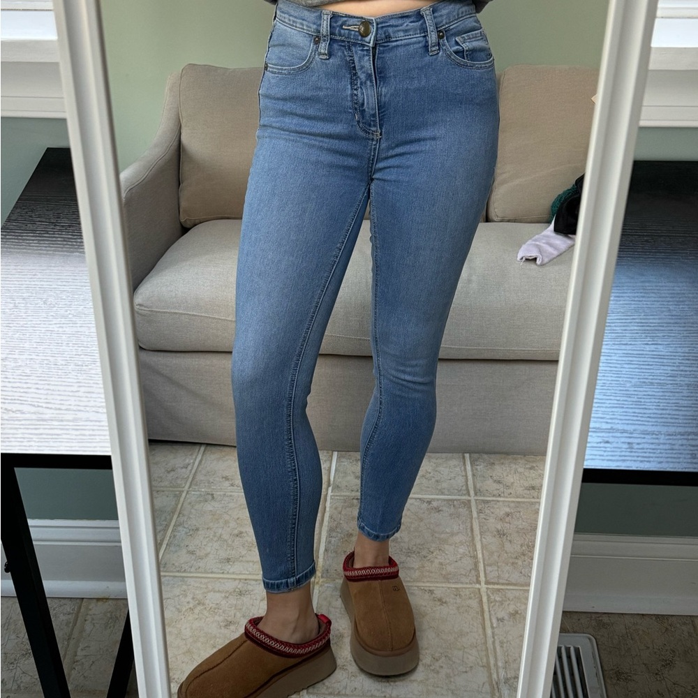Free people blue skinny jeans